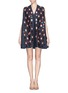 Main View - Click To Enlarge - DELPOZO - Fan sequin felted wool-silk flare dress