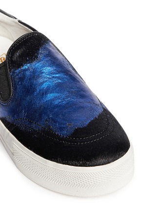 Detail View - Click To Enlarge - ASH - 'Jungle' pony hair and metallic slip-ons