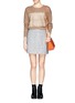 Figure View - Click To Enlarge - TORY BURCH - 'Lucille' metallic tweed mini skirt