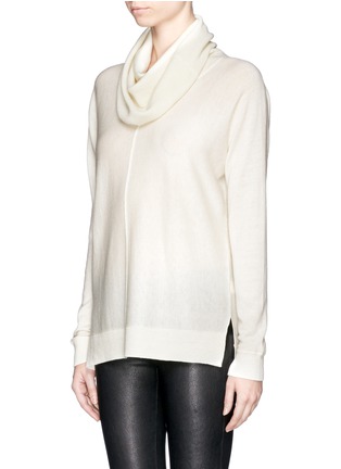 Front View - Click To Enlarge - VINCE - Wool-cashmere cowl turtleneck top