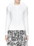 Main View - Click To Enlarge - DELPOZO - Collarless scallop panel shirt
