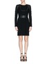 Main View - Click To Enlarge - EMILIO PUCCI - Leather lace up jersey knit sheath dress