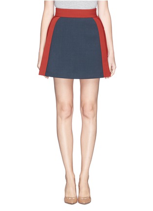 Main View - Click To Enlarge - DELPOZO - Bicolour panel skirt