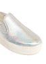 Detail View - Click To Enlarge - ASH - 'Jungle' iridescent metallic leather flatform slip-ons