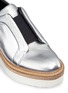 Detail View - Click To Enlarge - PIERRE HARDY - 'Mega Slider' elastic band metallic leather wedge sneakers