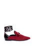 Main View - Click To Enlarge - CLERGERIE - x Robert Clergerie 'Lolli' eyelet ankle strap suede loafers