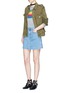 Figure View - Click To Enlarge - MARC JACOBS - Mixed patch denim skirt