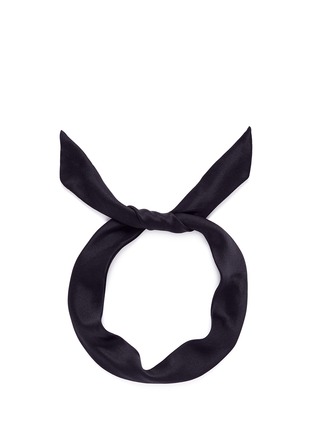 Main View - Click To Enlarge - YUNOTME - 'Fork' twist silk bow headband