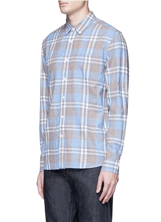 Front View - Click To Enlarge - TOPMAN - Washed check plaid shirt
