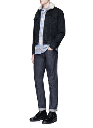 Figure View - Click To Enlarge - TOPMAN - Washed check plaid shirt