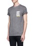 Front View - Click To Enlarge - TOPMAN - Dinosaur print crinkle effect T-shirt