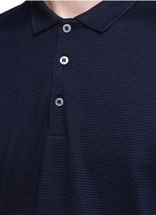 Detail View - Click To Enlarge - TOPMAN - Diamond knit polo shirt