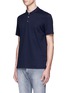 Front View - Click To Enlarge - TOPMAN - Diamond knit polo shirt