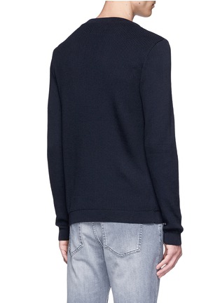 Back View - Click To Enlarge - TOPMAN - Boat neck rib knit sweater