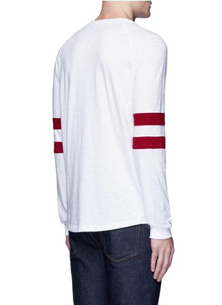 Back View - Click To Enlarge - TOPMAN - Stripe long raglan sleeve T-shirt
