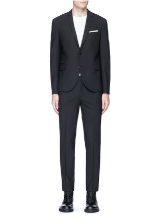 Main View - Click To Enlarge - NEIL BARRETT - Slim fit virgin wool blend suit
