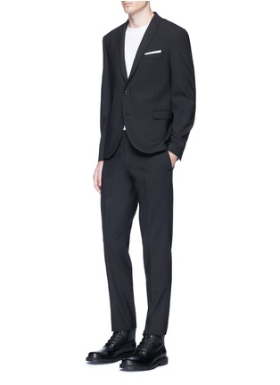 Figure View - Click To Enlarge - NEIL BARRETT - Slim fit virgin wool blend suit