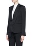 Front View - Click To Enlarge - STELLA MCCARTNEY - 'Floraine' fringe tuxedo wool jacket
