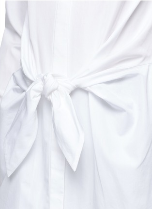 Detail View - Click To Enlarge - 3.1 PHILLIP LIM - Knot waist cotton poplin shirt
