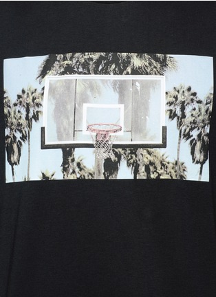 Detail View - Click To Enlarge - PALM ANGELS - 'Buzer Beater' print cotton T-shirt