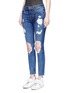 Front View - Click To Enlarge - 72877 - 'Shiko' ripped knee cropped skinny jeans