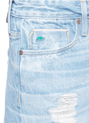 Detail View - Click To Enlarge - 72877 - 'Savanna' distressed staggered hem slim fit jeans