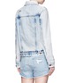 Back View - Click To Enlarge - 72877 - 'Steppe' floral embroidered distressed denim jacket