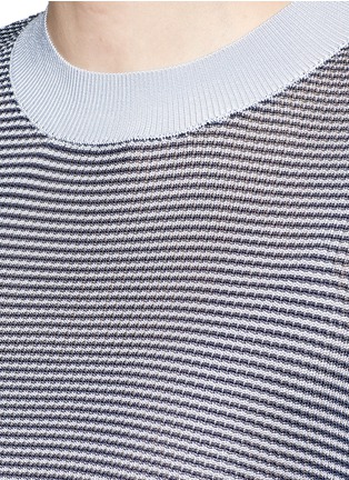 Detail View - Click To Enlarge - ANAÏS JOURDEN - Stripe cutout back sweater