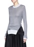 Front View - Click To Enlarge - ANAÏS JOURDEN - Stripe cutout back sweater