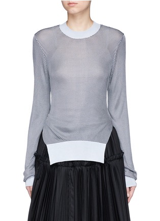 Main View - Click To Enlarge - ANAÏS JOURDEN - Stripe cutout back sweater