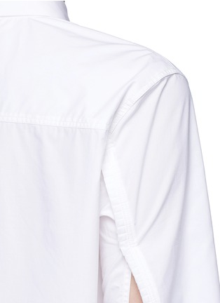 Detail View - Click To Enlarge - ANAÏS JOURDEN - Pleated cutout sleeve poplin shirt