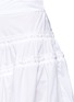 Detail View - Click To Enlarge - ANAÏS JOURDEN - Asymmetric gathered poplin maxi skirt