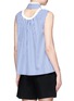 Back View - Click To Enlarge - ANAÏS JOURDEN - Gingham check pleated collar sleeveless top