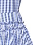 Detail View - Click To Enlarge - ANAÏS JOURDEN - Gingham check asymmetric tiered shirt dress