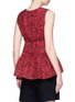 Back View - Click To Enlarge - ANAÏS JOURDEN - Stripe floral cloqué sleeveless top