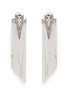Main View - Click To Enlarge - VENNA - Strass pavé triangle fringe drop earrings