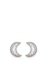 Detail View - Click To Enlarge - VENNA - Strass pavé moon fringe drop earrings