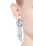 Figure View - Click To Enlarge - VENNA - Strass pavé moon fringe drop earrings