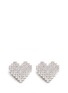 Detail View - Click To Enlarge - VENNA - Strass pavé heart pearl drop earrings