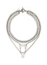 Main View - Click To Enlarge - VENNA - 'Love' zircon pavé pendant mix chain necklace