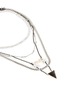 Detail View - Click To Enlarge - VENNA - 'Love' zircon pavé arrow pendant mix chain necklace
