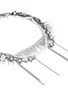 Detail View - Click To Enlarge - VENNA - Pearl star spike strass pavé fringe necklace