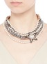 Figure View - Click To Enlarge - VENNA - Strass pearl star charm mix chain necklace