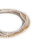 Detail View - Click To Enlarge - VENNA - Strass pavé chevron chain pearl necklace