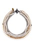 Main View - Click To Enlarge - VENNA - Strass pavé chevron chain pearl necklace