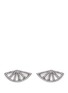 Detail View - Click To Enlarge - VENNA - Strass pavé fan fringe drop earrings