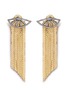 Main View - Click To Enlarge - VENNA - Strass pavé fan fringe drop earrings