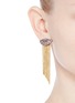 Figure View - Click To Enlarge - VENNA - Strass pavé fan fringe drop earrings