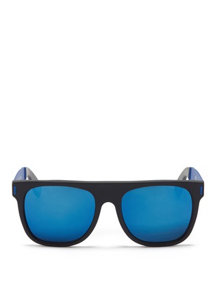 Main View - Click To Enlarge - SUPER - 'Flat Top' mirror acetate sunglasses