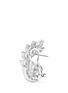 Detail View - Click To Enlarge - CZ BY KENNETH JAY LANE - Faux pearl cubic zirconia vine clip earrings